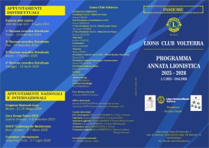 Programma anno Lionistico 2025-2026