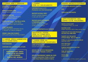 Programma anno Lionistico 2025-2026